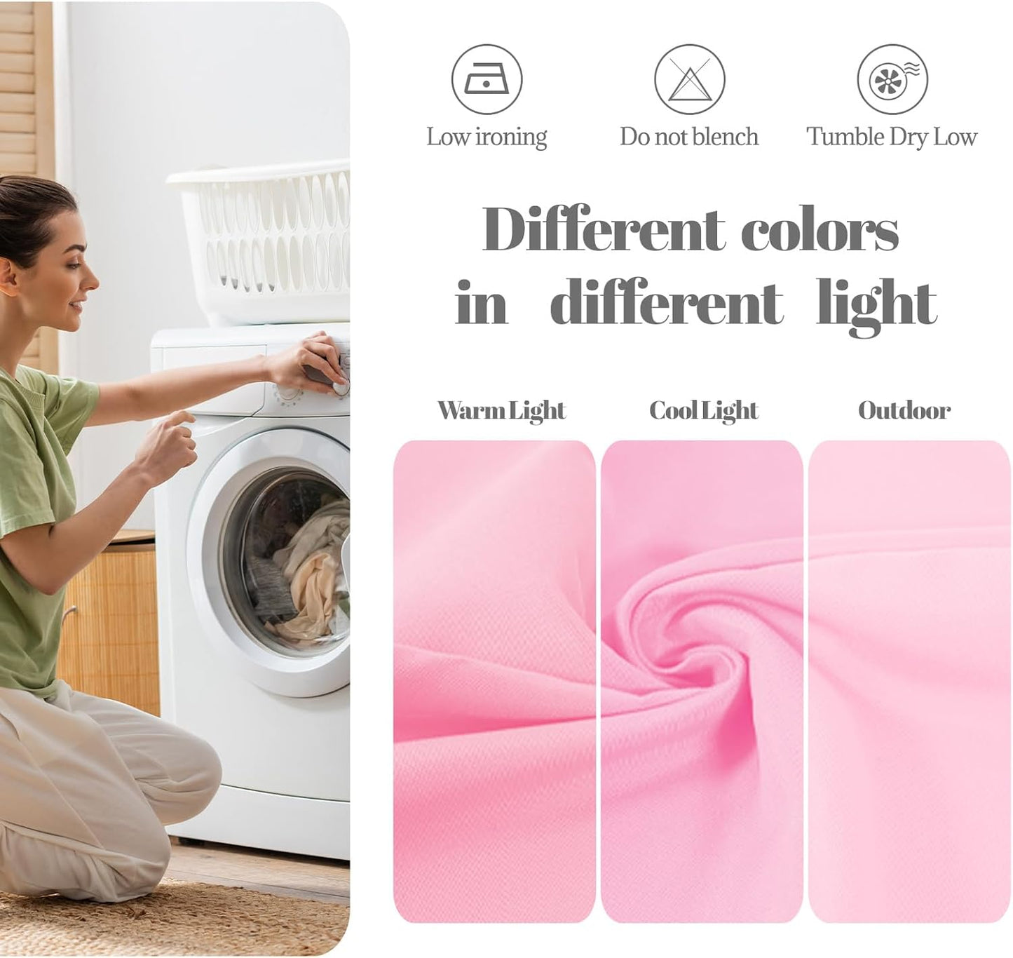 PLOYMONO Pink Heavy Duty Cloth Napkins - 17 x 17 Inch Solid Washable Polyester Dinner Napkins - Set of 8 Napkins with Hemmed Edges - Great for Weddings, Parties, Spring, Mother's Day