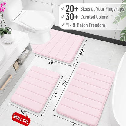 Memory Foam Toilet Rugs U Shaped 24x20, Super Soft and Absorbent