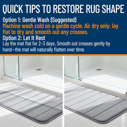 Memory Foam Toilet Rugs U Shaped 24x20, Super Soft and Absorbent