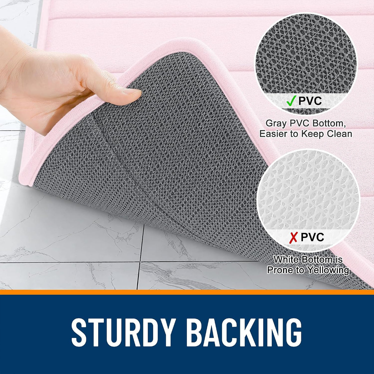 Memory Foam Toilet Rugs U Shaped 24x20, Super Soft and Absorbent
