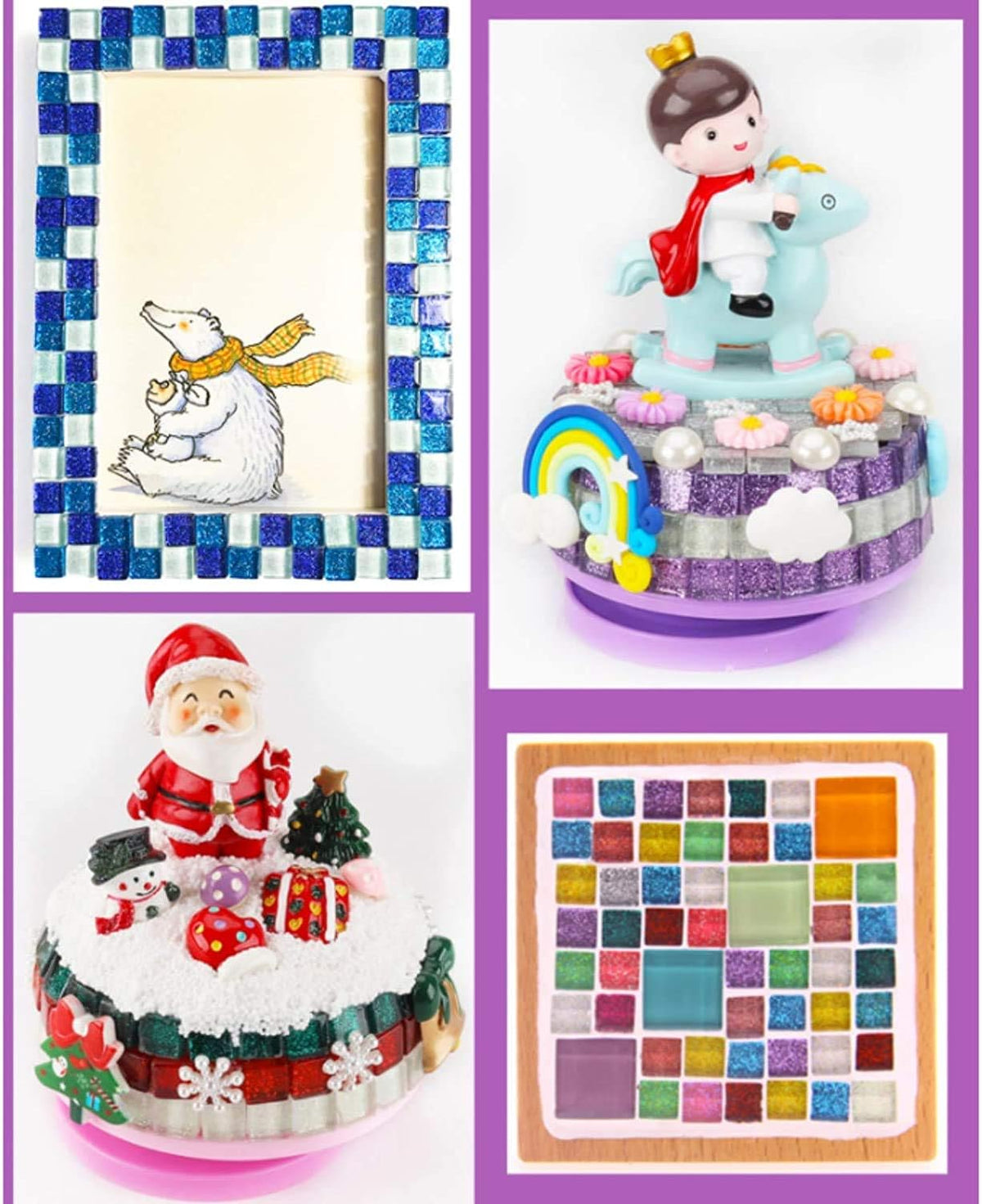 Mosaic Tiles,Glass Tiles, Shine Crystal Mosaic Glass Pieces Bulk Square Glitter Crystal Mosaic Tiles for Home Decoration or DIY Crafts 200g,1x1 cm,Pink