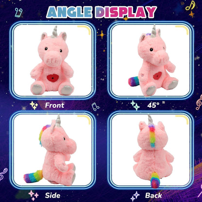 Plush Pink Unicorn Star Projector Musical Singing Stuffed Animals