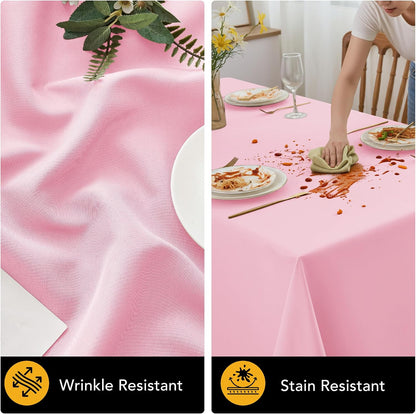10-Pack Pink Tablecloths for Rectangle Tables, 60 x 84 Inches