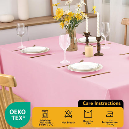 10-Pack Pink Tablecloths for Rectangle Tables, 60 x 84 Inches