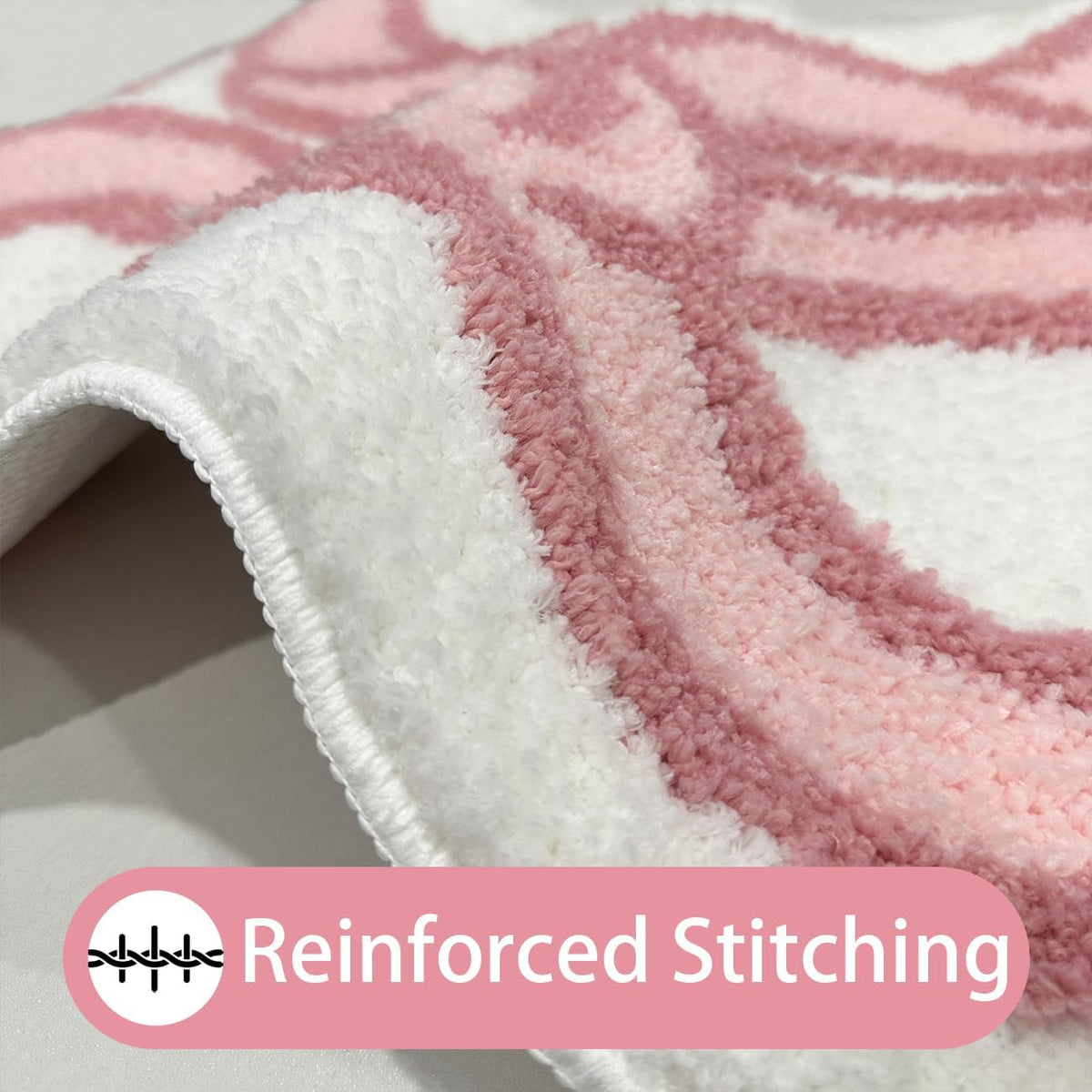 Coquette Bow Rug Pink Bathroom Rugs Extra Soft Microfiber Quick Dry Bath Mat Non Slip Cute Aesthetic Decor Carpet Preppy Water Absorbent Bathtub Shower Mat Toilet Door Mat, 16" x 29"