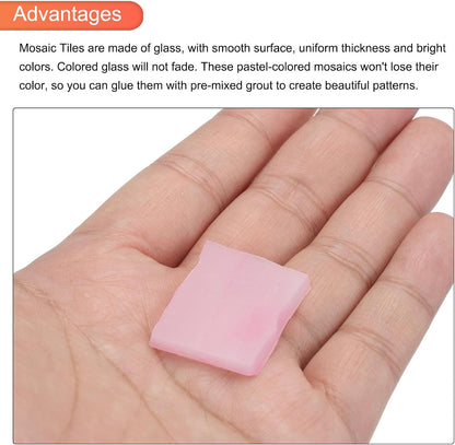 200g Mosaic Tiles Irregular Glass Mosaic Tiles Pink