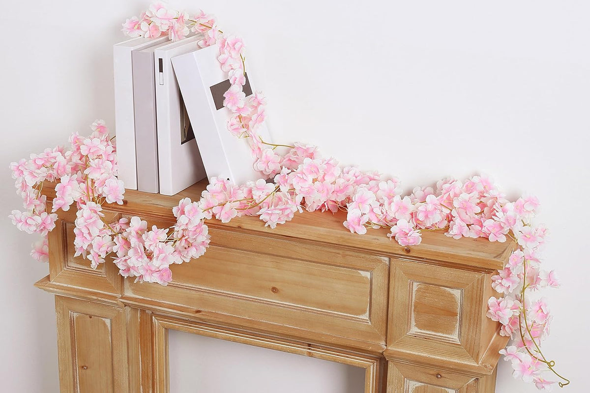 6PC 35.4FT Cherry Blossom Flowers Garland Vine for Decoration