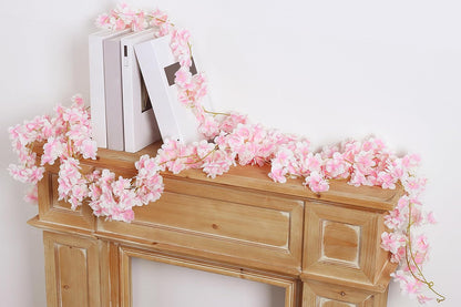 6PC 35.4FT Cherry Blossom Flowers Garland Vine for Decoration