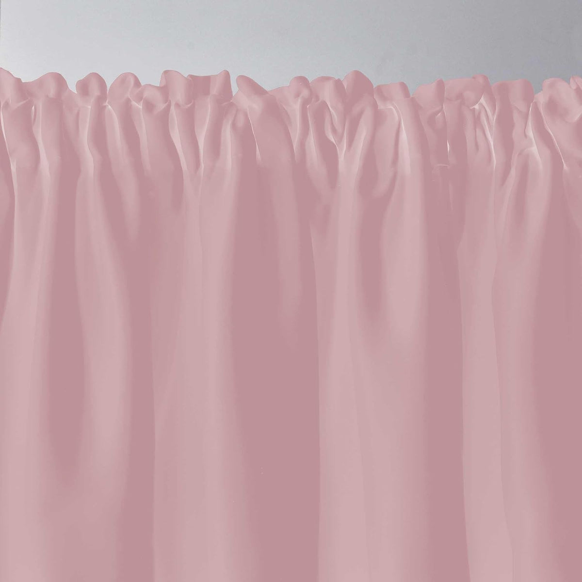 Solid Pink Rod Pocket Valance for Windows 60x14 Inches Valances for Kitchen Blackout Curtain Valance for Living Room Short Straight Drape Valance for Bedroom Kids Room 1 Panel
