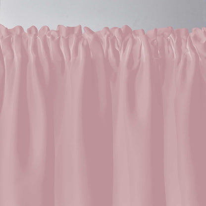 Solid Pink Rod Pocket Valance for Windows 60x14 Inches Valances for Kitchen Blackout Curtain Valance for Living Room Short Straight Drape Valance for Bedroom Kids Room 1 Panel