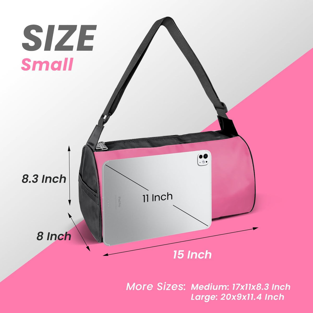 Small Travel Duffel Bag Foldable Waterproof Gym Bag for Gym Beach Swim Bag Men Women Duffle Bag Lightweight Oxford Cloth Sports Bag-Pink