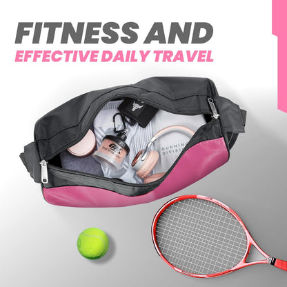 Small Travel Duffel Bag Foldable Waterproof Gym Bag for Gym Beach Swim Bag Men Women Duffle Bag Lightweight Oxford Cloth Sports Bag-Pink