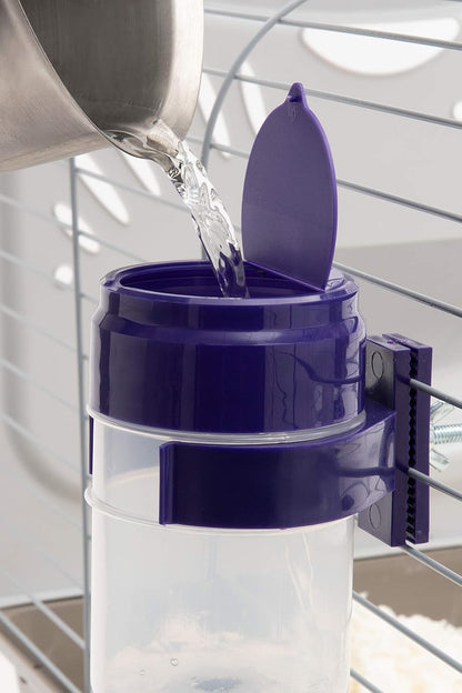 Lixit® Lever Valve Top Fill No Drip Water Bottles for Rabbits, Chinchillas, Ferrets, Guinea Pigs and Adult Rats (Purple (Pack of 1), 32 Ounce)