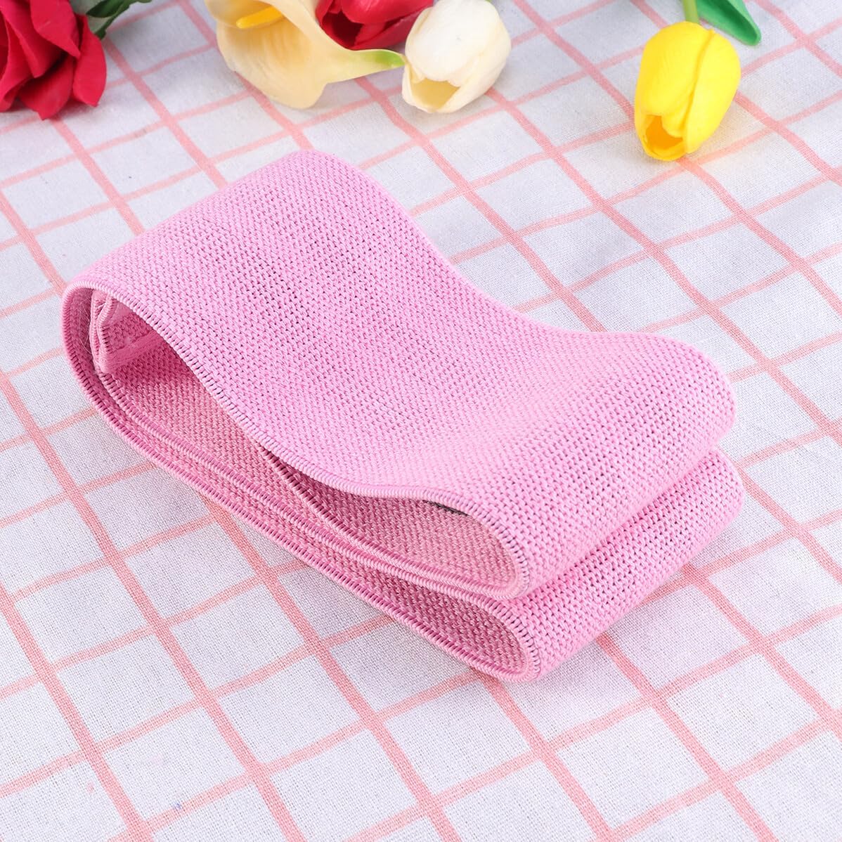 Women Hip Elastic Resistance Band for Squats and Leg Exercises Pink