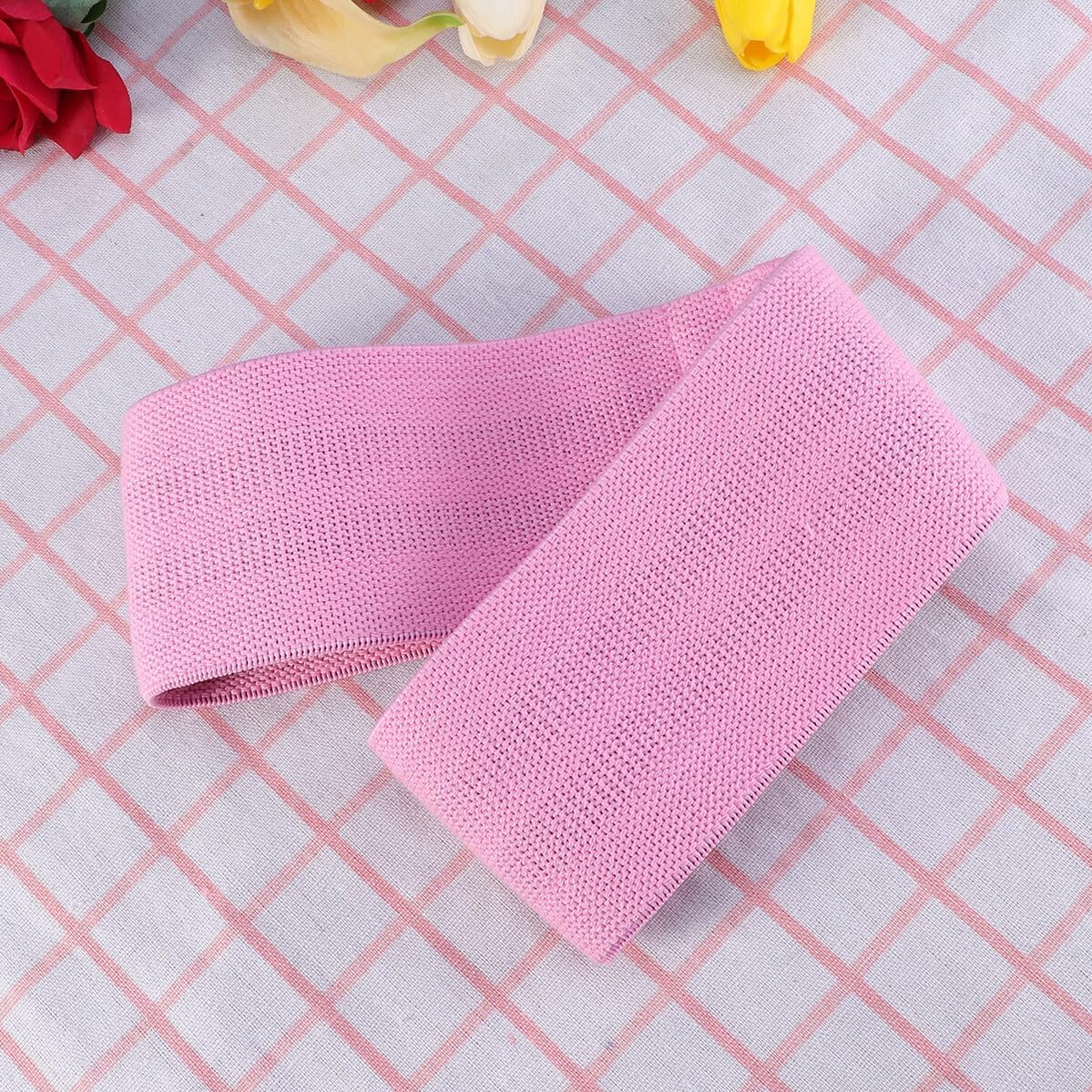 Women Hip Elastic Resistance Band for Squats and Leg Exercises Pink