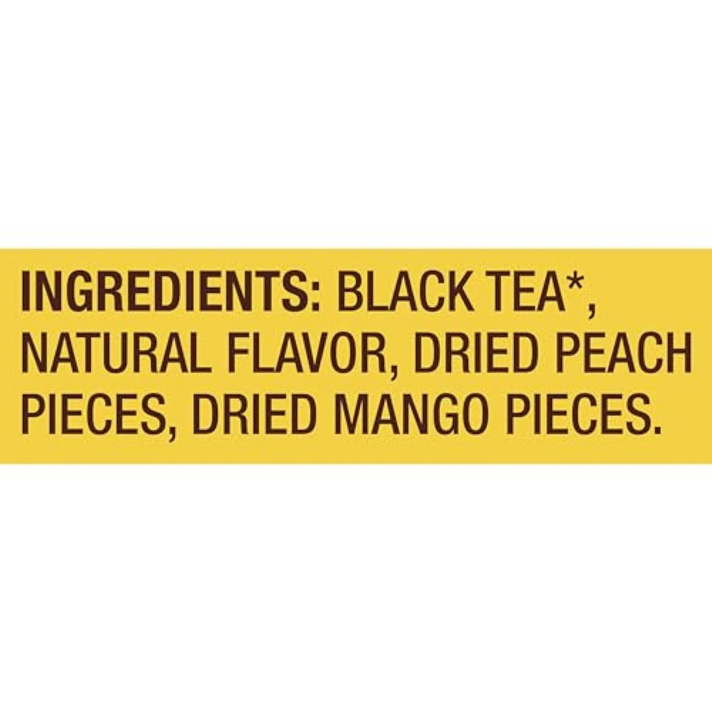 Black Tea Peach Mango 4-Pack Pyramid Tea Bags Flavored Caffeinated Hot Tea with Real Greek Peach Pieces and Mango Flavor Rainforest Alliance Certified 80 Total Teabags