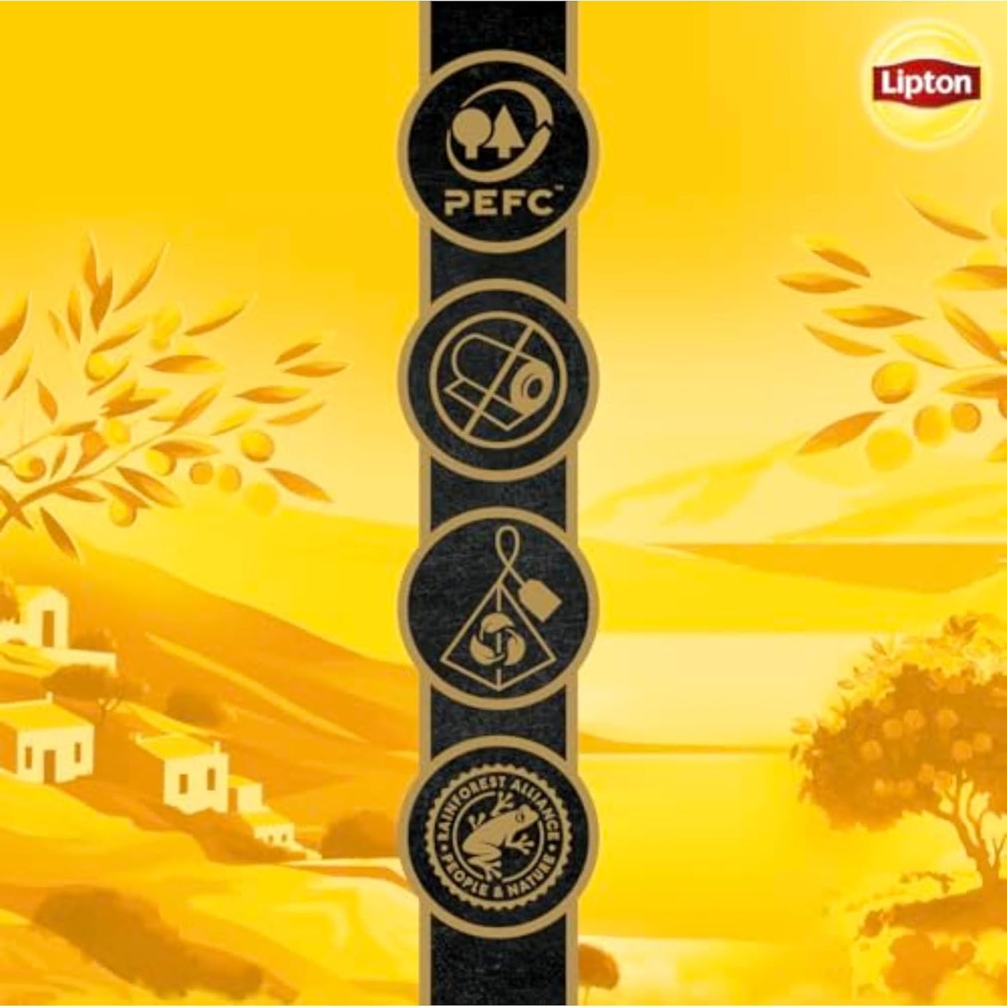 Black Tea Peach Mango 4-Pack Pyramid Tea Bags Flavored Caffeinated Hot Tea with Real Greek Peach Pieces and Mango Flavor Rainforest Alliance Certified 80 Total Teabags