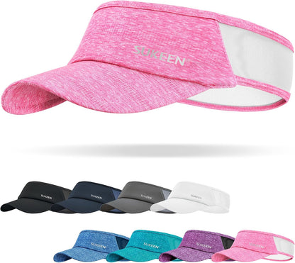 Sports Sun Visor Men Women Lightweight Portable Cooling Stretchy Visor Hat for Running, Golf, Daily Wear
