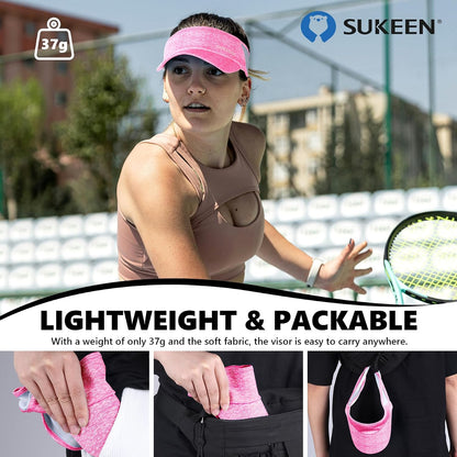 Sports Sun Visor Men Women Lightweight Portable Cooling Stretchy Visor Hat for Running, Golf, Daily Wear
