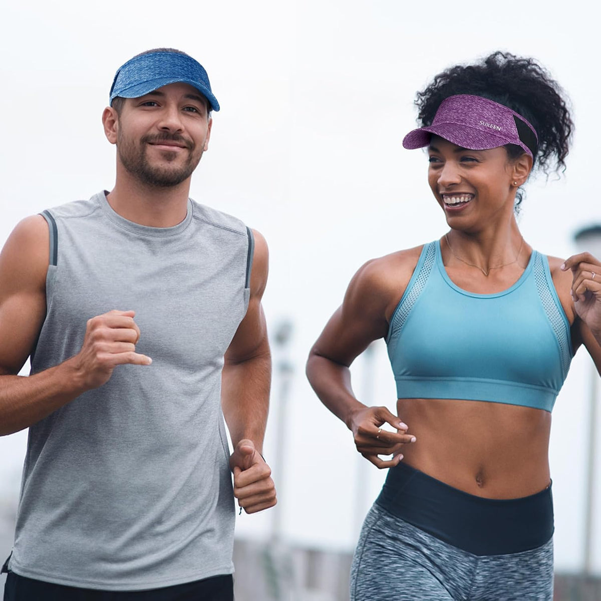 Sports Sun Visor Men Women Lightweight Portable Cooling Stretchy Visor Hat for Running, Golf, Daily Wear