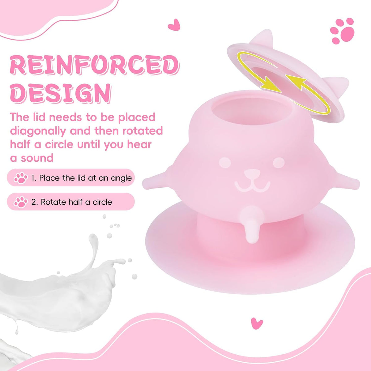 2Pcs Puppy Milk Feeder Nursing Station,Dispenser Food Grade Silicone