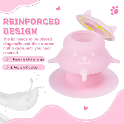 2Pcs Puppy Milk Feeder Nursing Station,Dispenser Food Grade Silicone