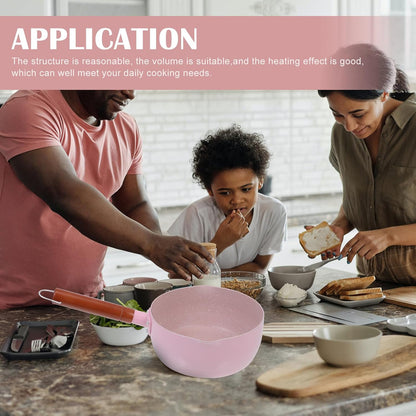 Pink 18cm Maifan Stone Milk Pot Food Cooking Saucepan Nonstick Complementary Food Pot for Stove Use