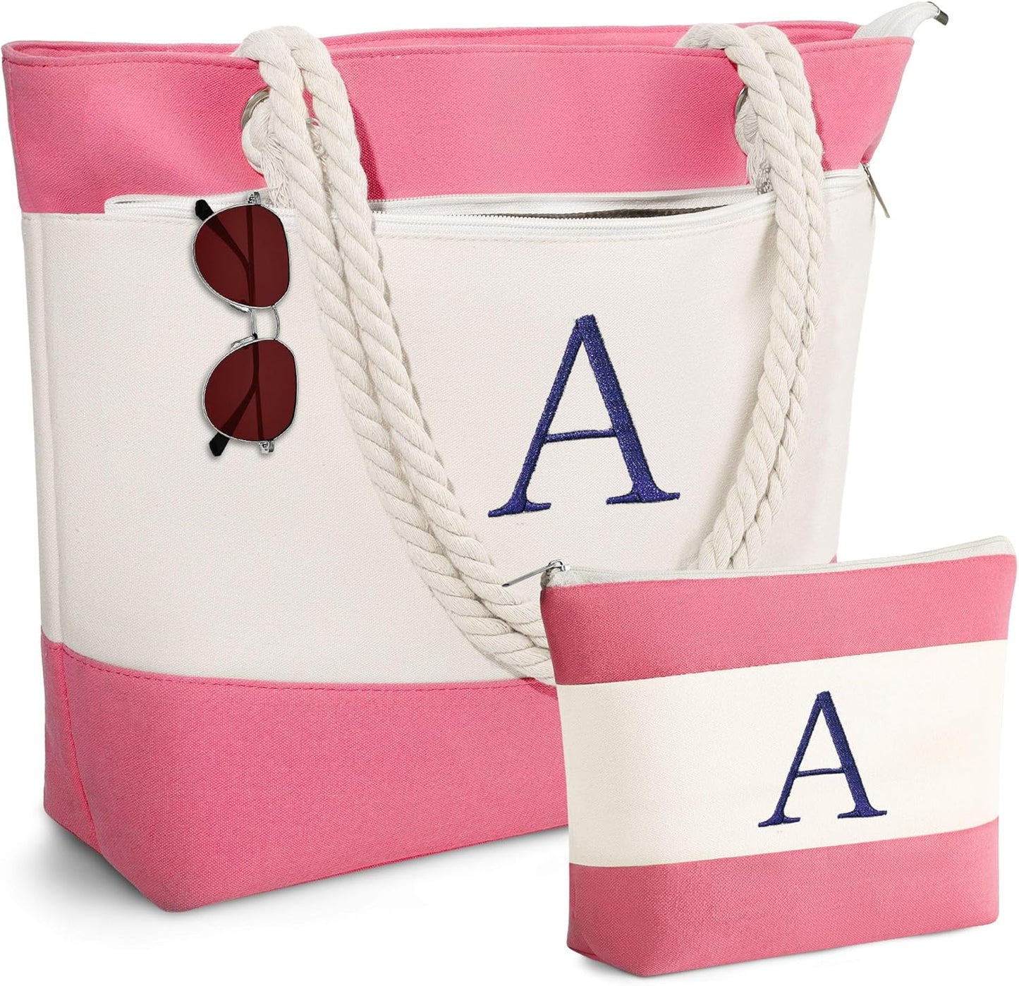 Beach Bags for Women - Travel Canvas Beach Tote, Pool Waterproof Bag, Travel Essentials, Gifts for Women Birthday