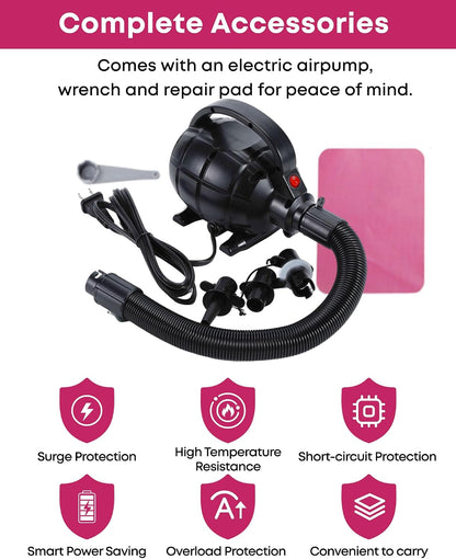 Air Barrel - Air Roller Gymnastics Barrel for Back Handspring Trainer, Air Tumble Mat with Pump for Gym Training/Yoga Balance Exercise/Cheerleading/Home and Outdoor Use