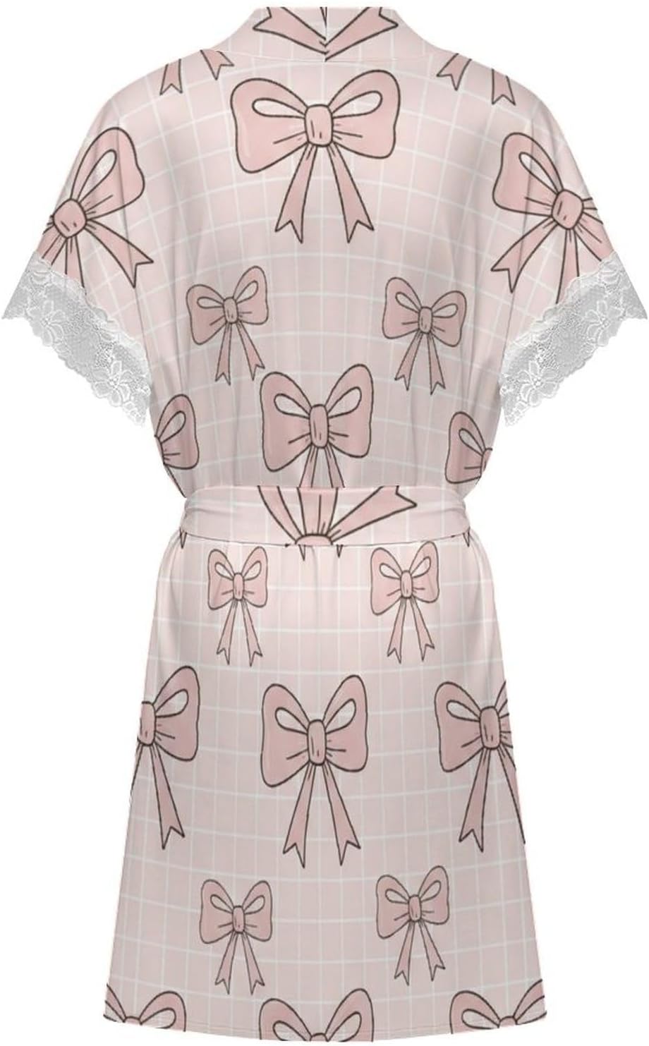 Pink Bow And Stars Womens Robe Bath Robe Sexy Robes for Women