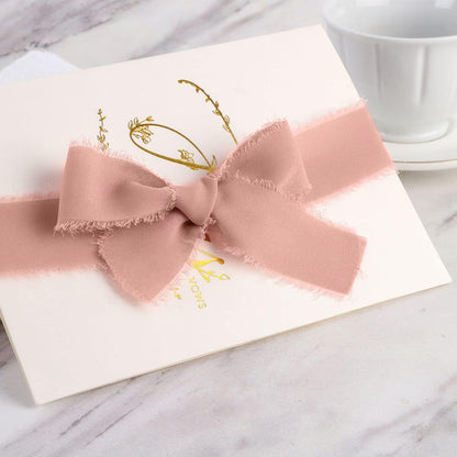 Mixed Pink Chiffon Ribbon 3 Rolls 1.5 Inch x 7 Yards