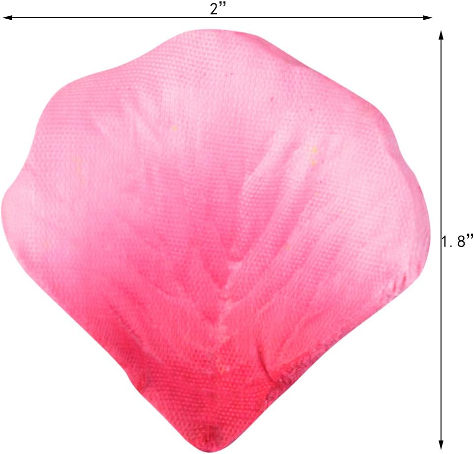 2000 PCS Silk Rose Petals Artificial Flower Petals for Wedding Flower Decoration. Pink and Rose Pink