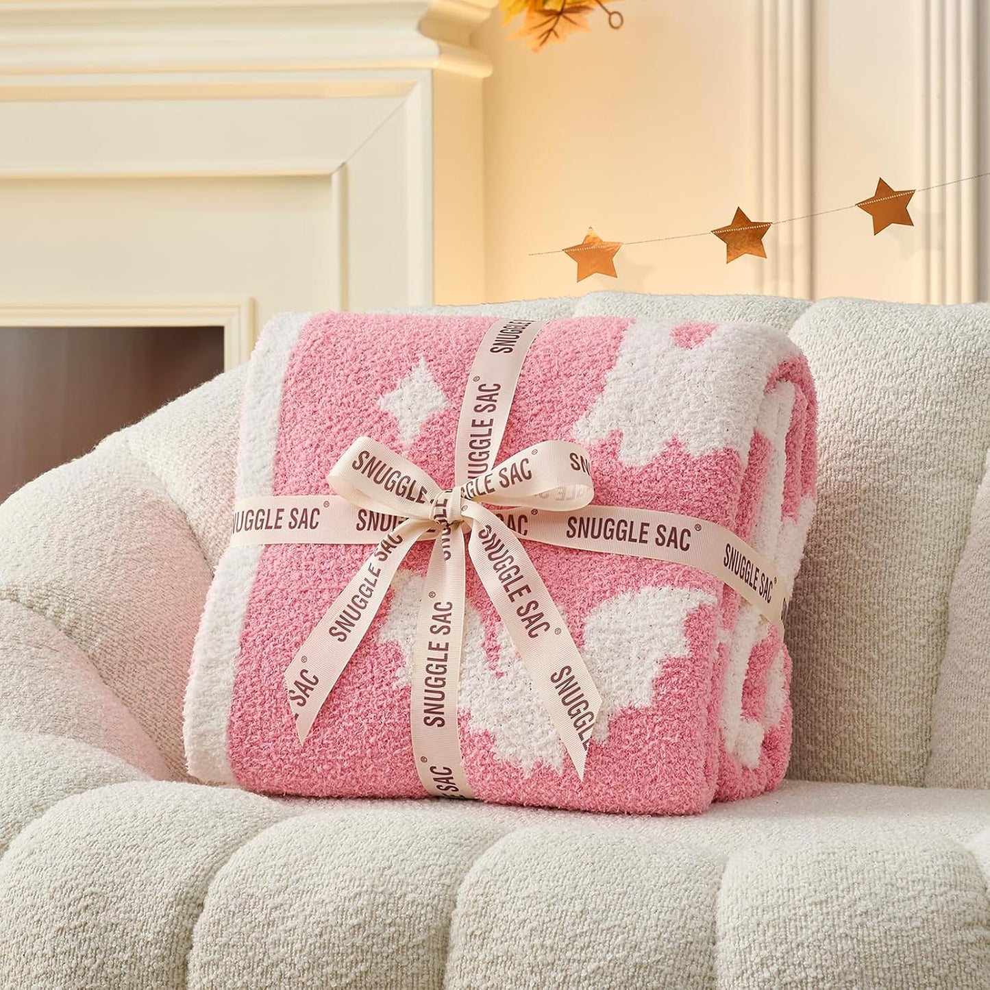 Halloween Throw Blanket Pink Ghost Blanket, Pink Bat Halloween Throw Blanket for Couch 50x60 inches, Ultra Soft Decorative Blanket