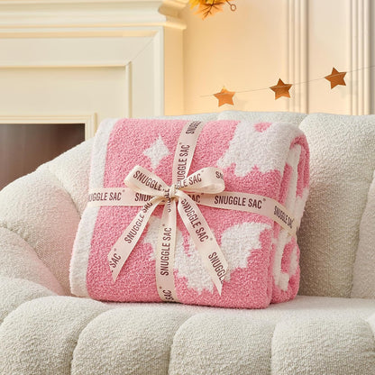 Halloween Throw Blanket Pink Ghost Blanket, Pink Bat Halloween Throw Blanket for Couch 50x60 inches, Ultra Soft Decorative Blanket