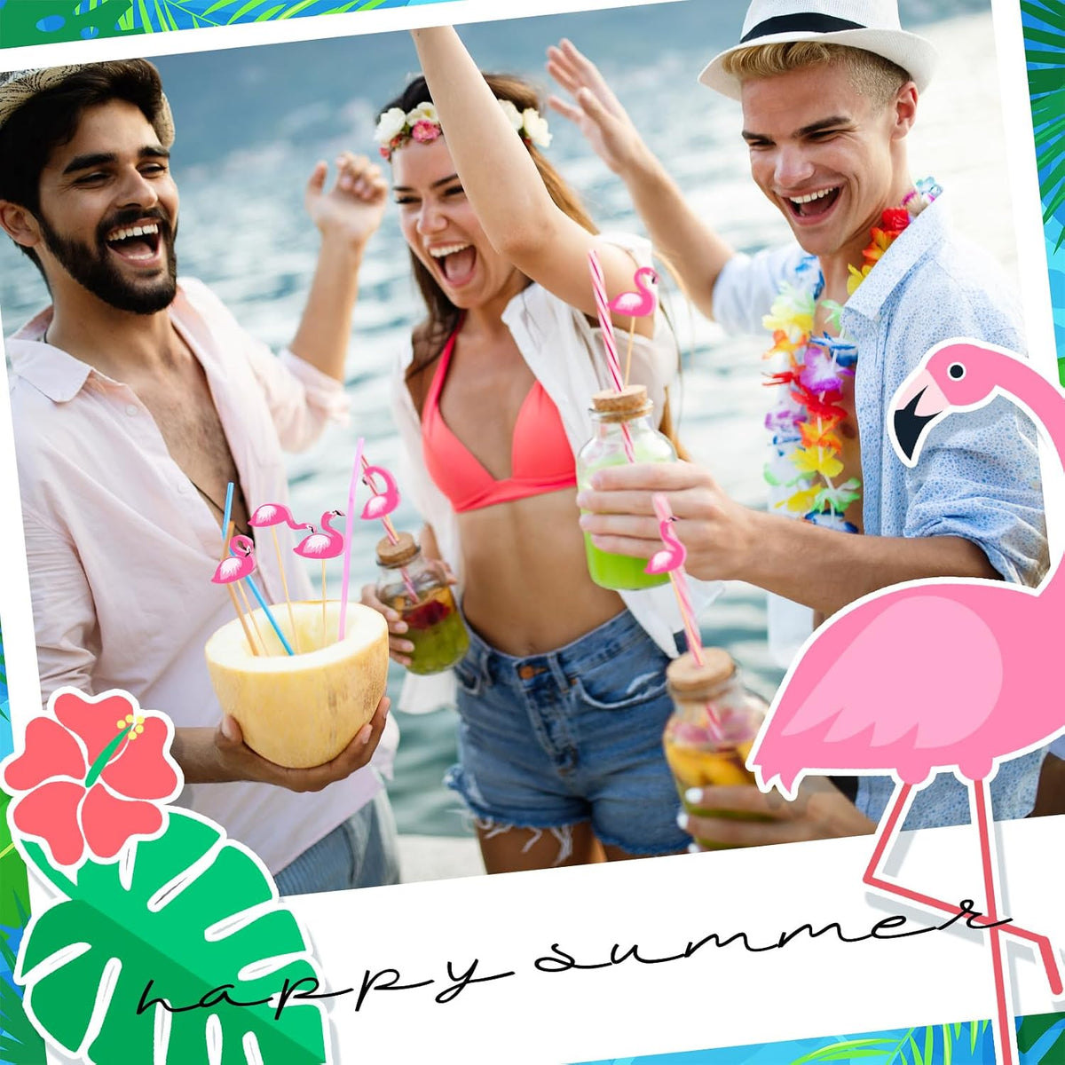 Flamingo Cocktail Picks, 600 Pcs 4.7 Inch Flamingo Style