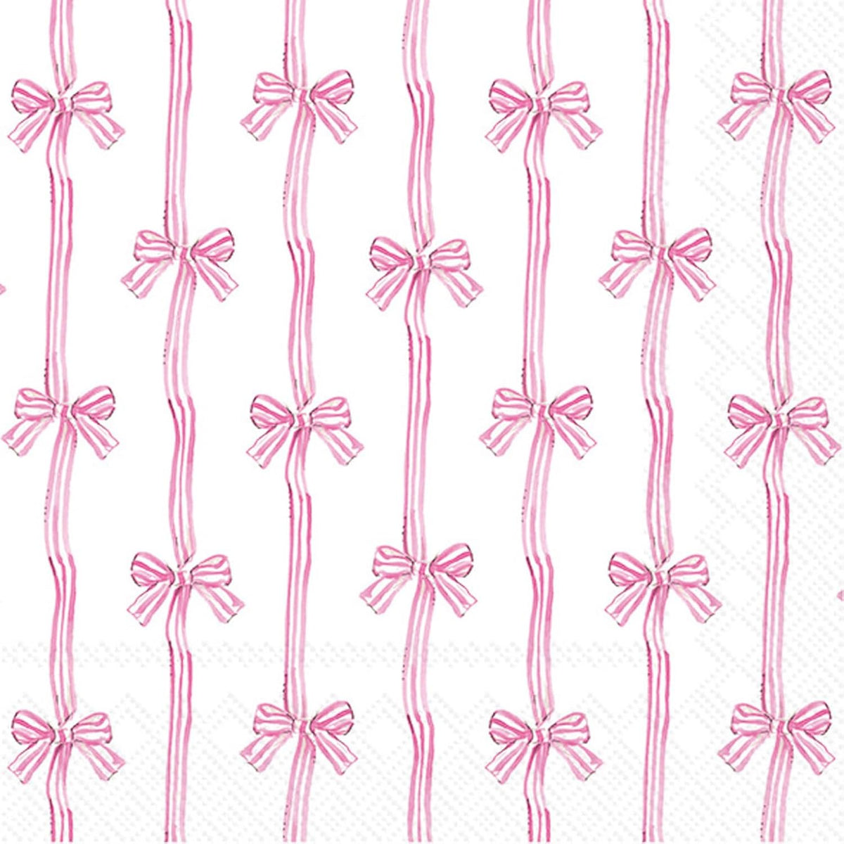 IHR Ideal Home Range Party Napkins Rosanne Beck Disposable 3-Ply Paper Lunch Napkin Pack, 6.5" x 6.5", Baby Toile (Pink), 20-Count