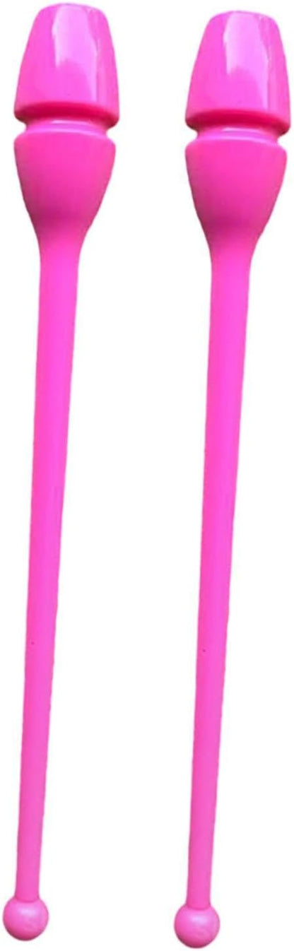 2 Pieces Rhythm Gymnastics Exercise Pole, Fitness Props Lightweight Dance Props 34.5cm for Training Stage Performance