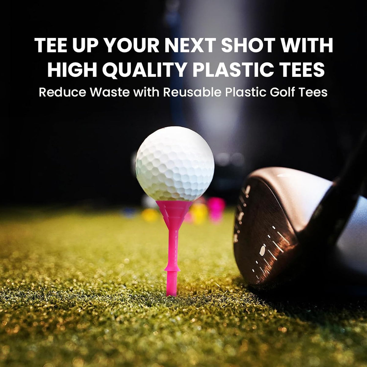 Unbreakable Plastic Golf Tees 3 1/4 Inch 20/40 Pack
