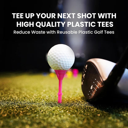 Unbreakable Plastic Golf Tees 3 1/4 Inch 20/40 Pack
