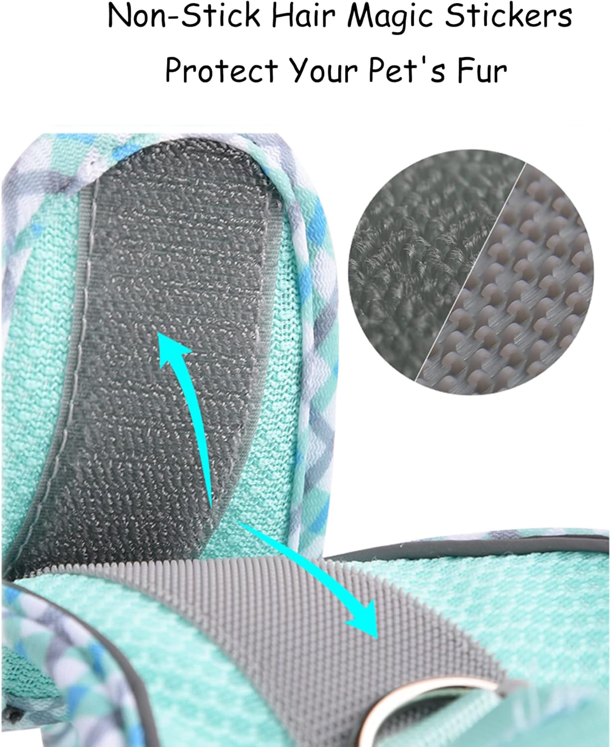 Dog Harness (Pink, L) - Jacquard Mesh, Velcro Design, Reflective Strip, No Pull, Puppy Harness and Leash Set, Small to Medium Dogs, Walking, Running, Training