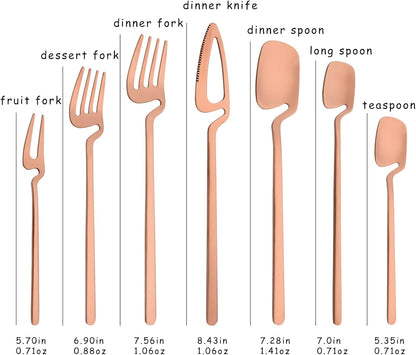 8-Piece Mini Teaspoons Set, Espresso Spoons Set, Small Spoons for Coffee Sugar Dessert Cake Ice Cream Antipasto, 5.35 inches Stainless Steel Spoons Set, Matte Finish (Rose Gold)