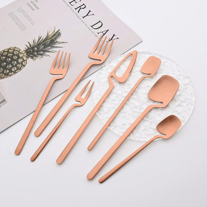 8-Piece Mini Teaspoons Set, Espresso Spoons Set, Small Spoons for Coffee Sugar Dessert Cake Ice Cream Antipasto, 5.35 inches Stainless Steel Spoons Set, Matte Finish (Rose Gold)