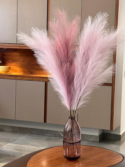 43" / 3.6 ft Pampas Grass Tall 4 Pcs - Faux Pampas Grass Bulk, Artificial Large Pampas Grass Decor for Floor Vase, Room Decor, Home Decor, Boho Decor (Pink & Mauve)