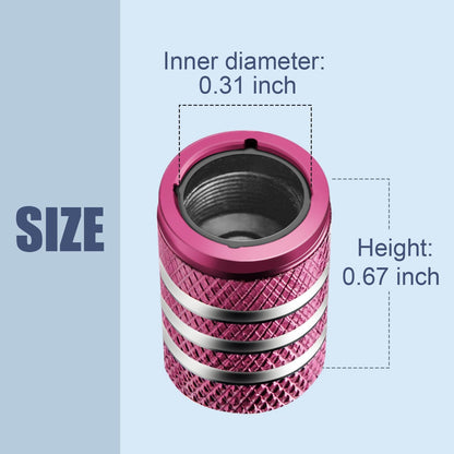Tire Valve Stem Caps 5 Pack American Flag - Pink