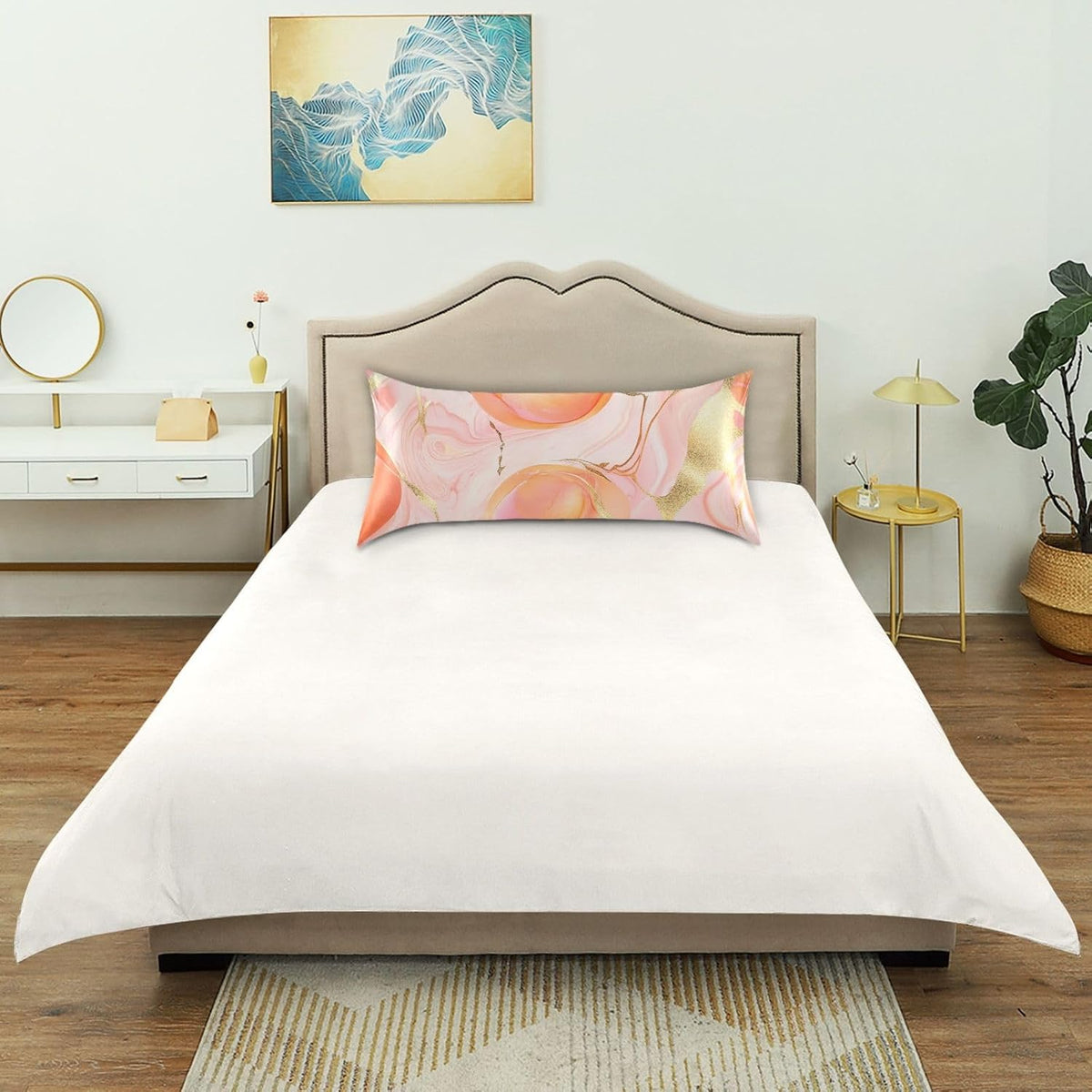 Satin Pillowcases for Hair and Skin Similar to Silk Pillow Cases Standard Size Anti Wrinkle Body Cooling Pillow Covers with Envelope Closure S Georgia Peachs Luxury Pink