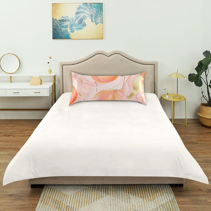 Satin Pillowcases for Hair and Skin Similar to Silk Pillow Cases Standard Size Anti Wrinkle Body Cooling Pillow Covers with Envelope Closure S Georgia Peachs Luxury Pink