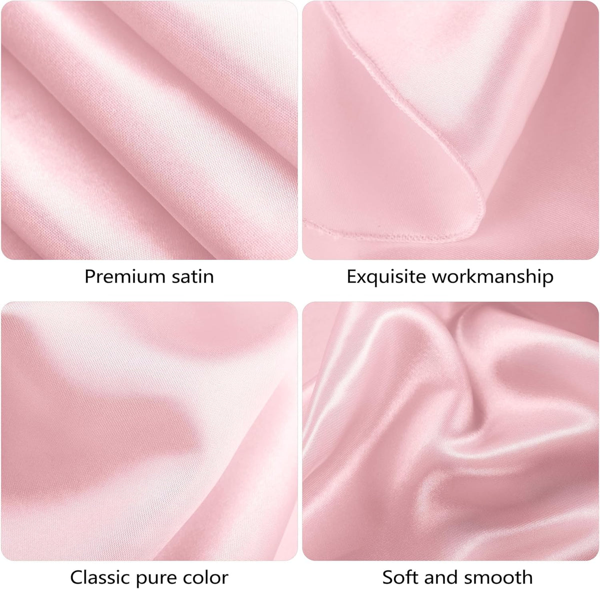 120 Inches Round Satin Tablecloths Light Pink Overlay Round Satin Table Cover Bright Silk Tablecloth Smooth Fabric Tablecloth for Wedding Banquet Table Decoration