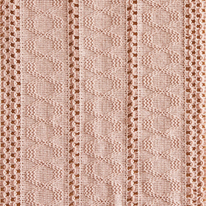 ZeeMart Macrame Style Boho Table Runner, Pink Table Runners 36 Inches Long, Farmhouse Woven Home Decor, 12x36 Inch, Light Pink