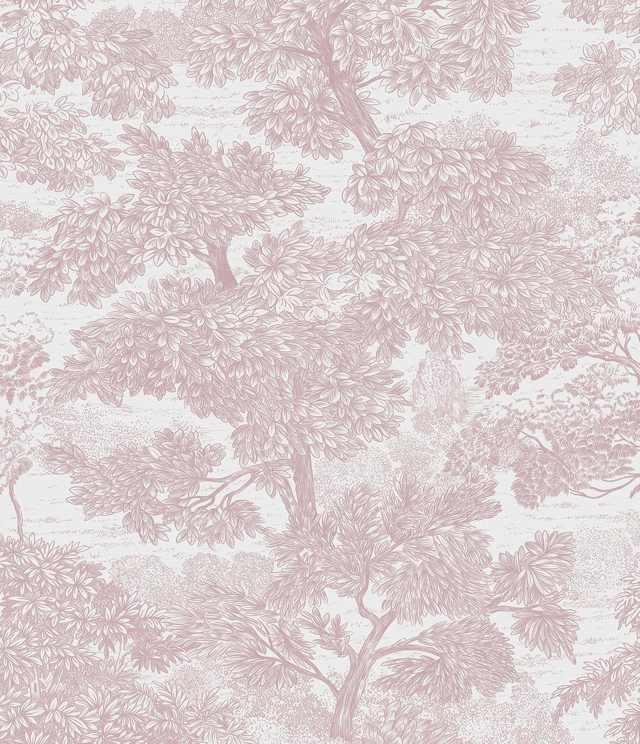 Safiyya Peel and Stick Wallpaper Pink Tree Contact Paper 78.7" x 17.3" Wall Paper Modern Forest Self Adhesive Removable Girls Nursery Wallpaper for Bedroom Bathroom Vinyl Rolls