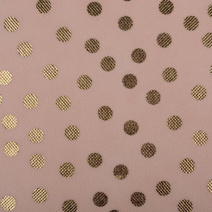 DII Non Woven Polyester Storage Bin, Polka Dot, Pink & Gold, Small Set of 2